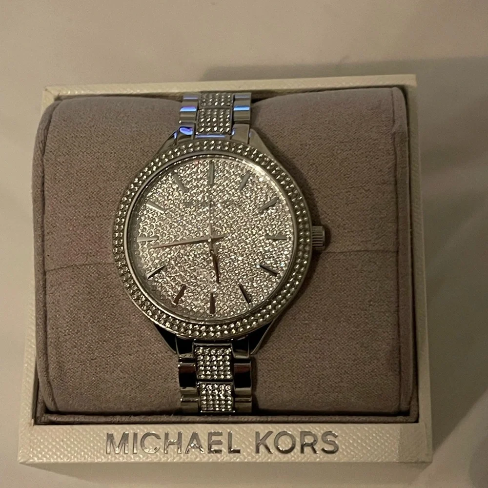 Michael Kors Silver and Crystal Embellished Watch - Picture 3 of 4